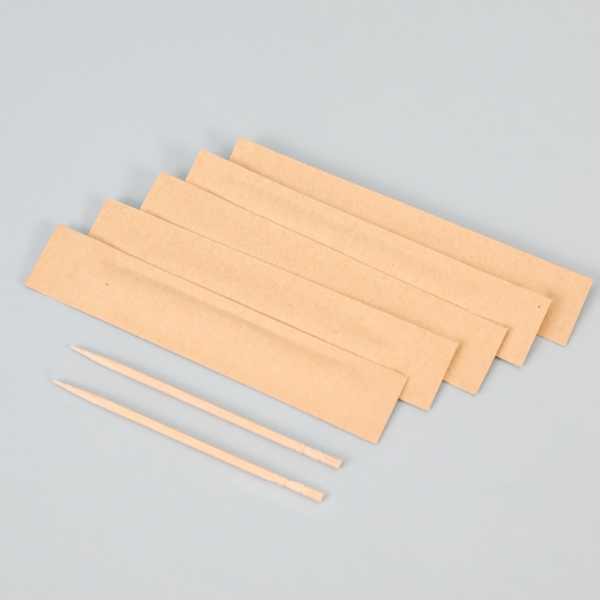 100% Natural Individual Paper Wrapped Bamboo Toothpicks Single-pointed , Package of 1000