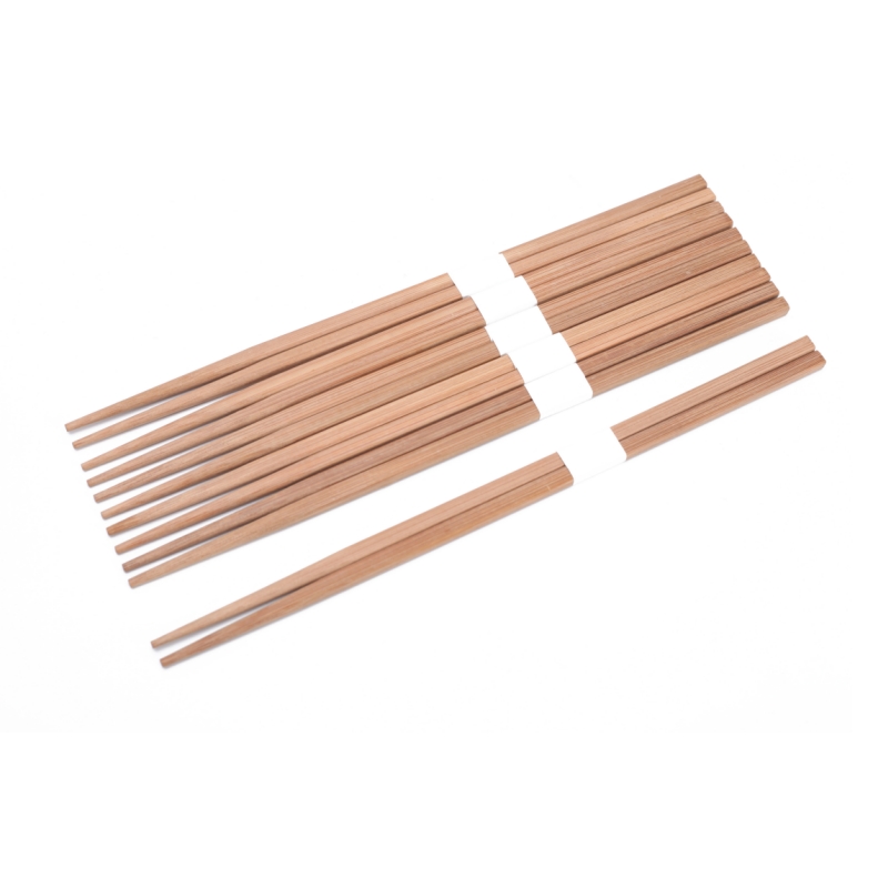 Disposable carbonized square Bamboo Chopsticks with rolling paper