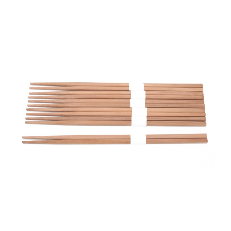 Disposable carbonized square Bamboo Chopsticks with rolling paper